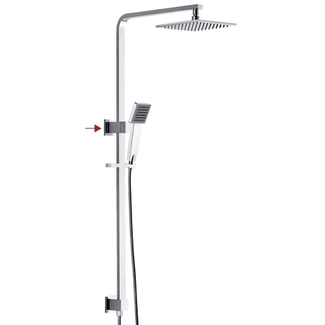 Rail Shower with Overhead